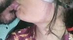 Sexy aunty showing her boobs inside car