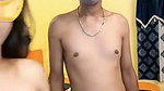 Two young girl enjoying with mature man