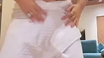 Beautiful girl showing her ass cutting