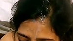 Boyfriend cum inside her mouth  face