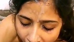 Boyfriend cum inside her mouth  face