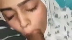 Muslim girl give Blowjob  cum on her face