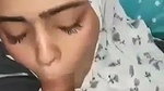 Muslim girl give Blowjob  cum on her face