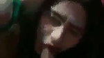 Shemale giving Blowjob to his big brother