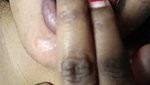 Curvy ass girl self deep anal finger and sniffing