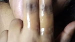 Curvy ass girl self deep anal finger and sniffing