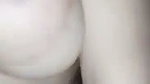 Lady show her huge boobs  riding