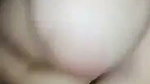 Lady show her huge boobs  riding