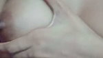 horny cute girl shows boobs and fingering pussy