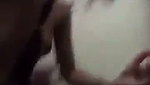 Hot slim girl inserting toothbrush in her pussy