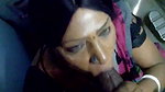 Shemale guy giving Blowjob inside train bathroom