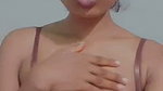 Sweet girlfriend showing her cute boob