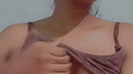 Sweet girlfriend showing her cute boob