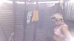 Village girl taking bath  showing her boobs