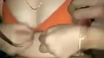 Cute desi bhabhi wearing bra and squeezes boobs
