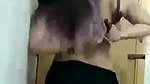 Beautiful sexy girl showing her boobs in bathroom