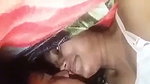 Boyfriend suck gf boob  enjoying in blanket