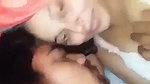Boyfriend suck gf boob  enjoying in blanket