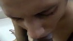 Hot slim girlfriend give Blowjob to bf