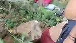 Mature couple fucking outdoor  local people caught them