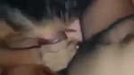 Sexy girl enjoying two dick