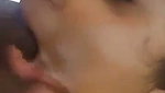 Sexy lady giving Blowjob to his husband friend