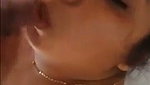 Sexy lady giving Blowjob to his husband friend