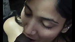 girlfriend gives hard deep blow job to boyfriend