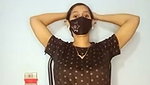 Sexy hot girl undress  showing on chair