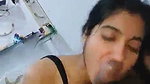 Sexy girlfriend give Blowjob  kissing bf balls