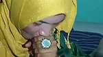 Village hijabi wife giving blowjob