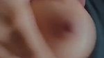 Beautiful girl pressing her boobs  showing