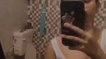 Beautiful girl pressing her boobs  showing
