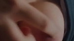 Beautiful girl pressing her boobs  showing