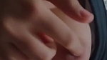 Beautiful girl pressing her boobs  showing