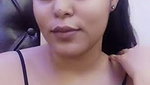 Beautiful girl talking  showing her boobs
