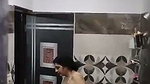 Fatty aunty showing in bathroom
