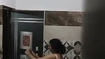 Fatty aunty showing in bathroom