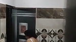Fatty aunty showing in bathroom