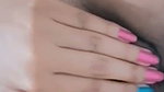 Beautiful Girl Licking Fingers Rubbing  Spreading