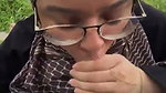 Hijabi Mom Sucking Big Cock Fuck in Public Park
