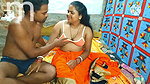Orange saree bhabhi fucking Indian porn sex