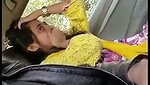 Vintage Pakistani Girl In Yellow Suit Car Blowjob