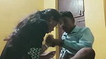 Boyfriend suck boob  gf riding