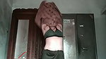 Nude Bangladeshi girl fingers her pussy after stripping
