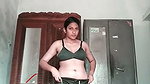 Nude Bangladeshi girl fingers her pussy after stripping