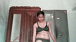 Nude Bangladeshi girl fingers her pussy after stripping