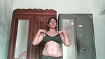 Nude Bangladeshi girl fingers her pussy after stripping