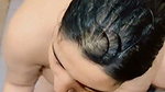 Chubby girl sucks her BFs dick and enjoys bathroom sex