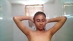 self recorded nude shower